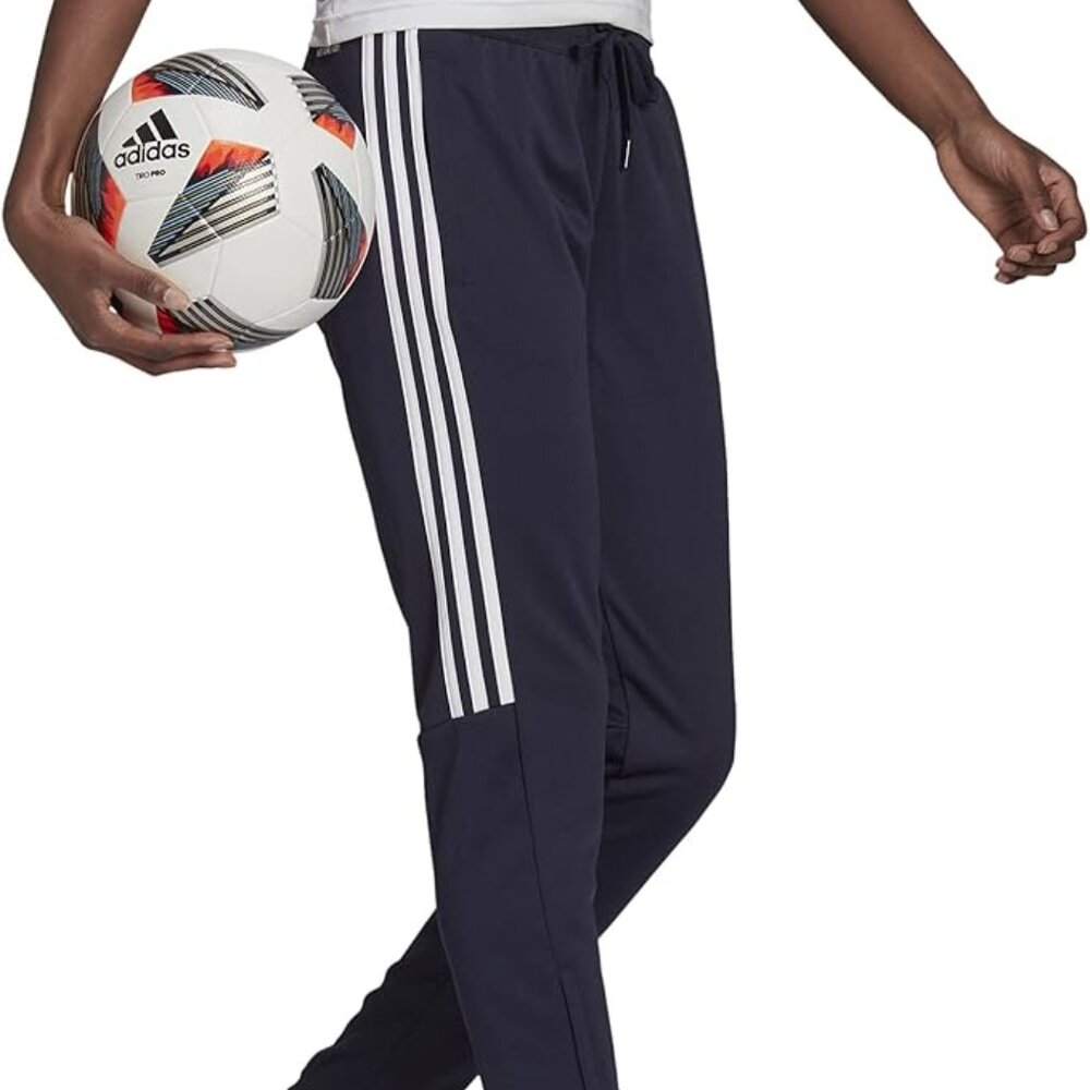 🆕Adidas Women's Sereno Aeroready Cut 3-Stripes Slim Tapered Pants, Legend Ink/W